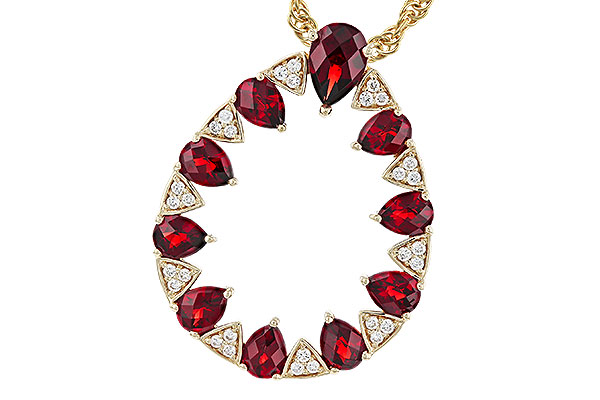 A293-39016: NECKLACE 1.85 GARNET 1.96 TGW