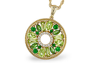 B293-40861: NECKLACE 1.47 SEMI-PREC (PER & GR.GT) 1.52 TGW