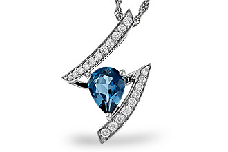C293-38125: NECK 1.04 LONDON BLUE TOPAZ 1.23 TGW (8x6MM)