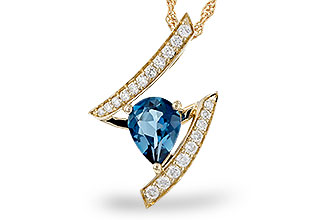 C293-38125: NECK 1.04 LONDON BLUE TOPAZ 1.23 TGW (8x6MM)