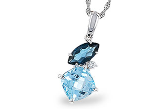 C293-40825: NECKLACE 2.37 TW BLUE TOPAZ 2.40 TGW