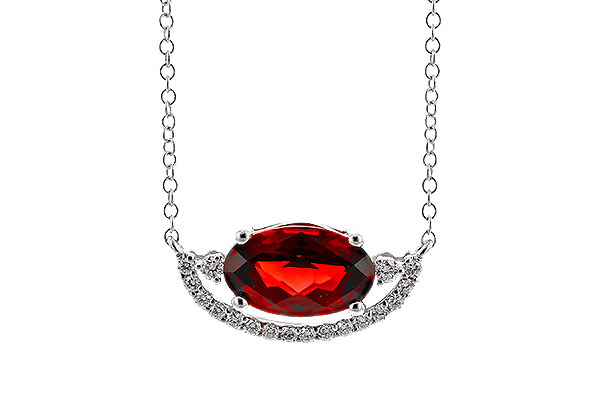 D293-39061: NECKLACE 1.94 GARNET 2.08 TGW (10x6MM GAR / 18")