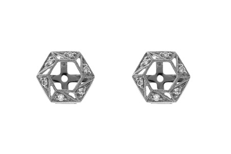 E018-90834: EARRING JACKETS .08 TW (FOR 0.50-1.00 CT TW STUDS)