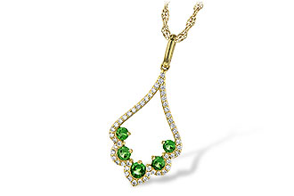 F208-82670: NECK .34 GREEN GARNET .53 TGW