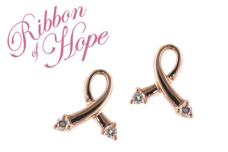 H018-90870: PINK GOLD EARRINGS .07 TW