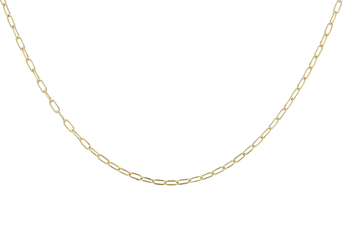 H292-51806: PAPERCLIP SM (22IN, 2.40MM, 14KT, LOBSTER CLASP)